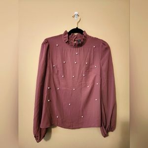 Shein blouse, size S, Dusty Pink